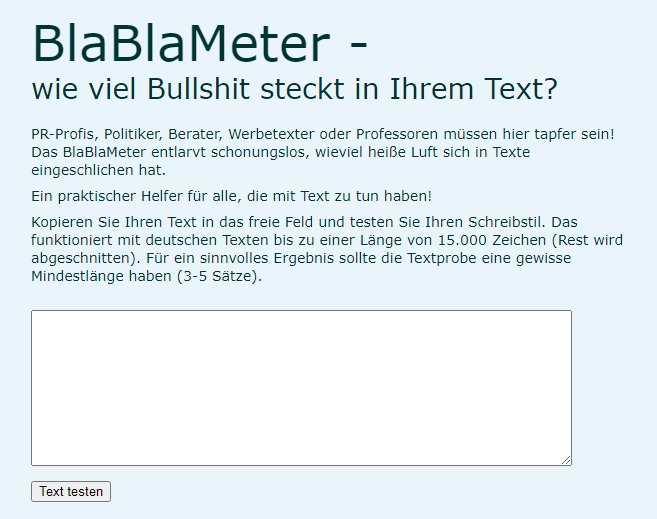 BlaBlaMeter-Test: Wie viel Bullshit steckt in Ihrem Text?