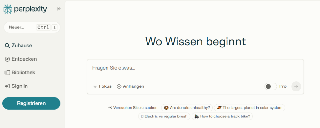 KI-gestützte Recherche mit Perplexity