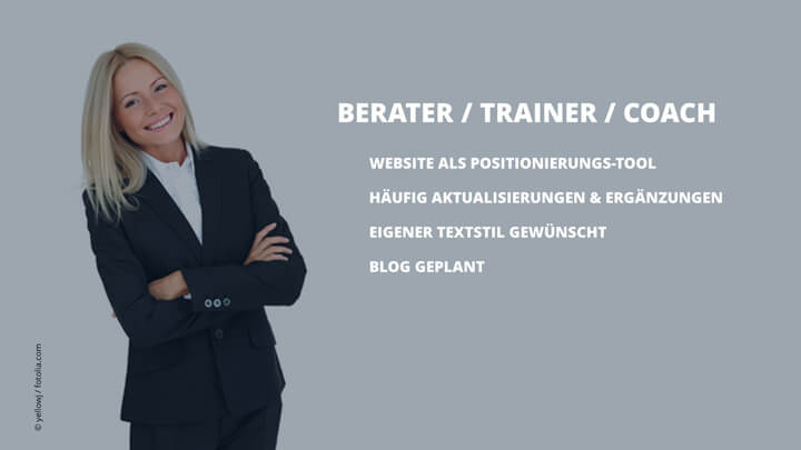 Webtexte schreiben lassen für Beratung, Training, Coaching